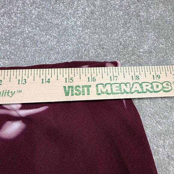 Madewell NWT Maxi Slip Skirt Floral Bordeaux Red Sz 14 Cottage Boho 90s Feminine - Picture 13 of 13